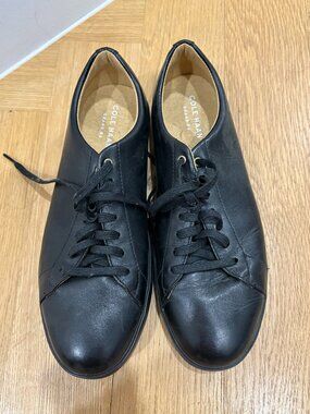 Cole Haan Men's Black Leather Sneaker - Size 9.5